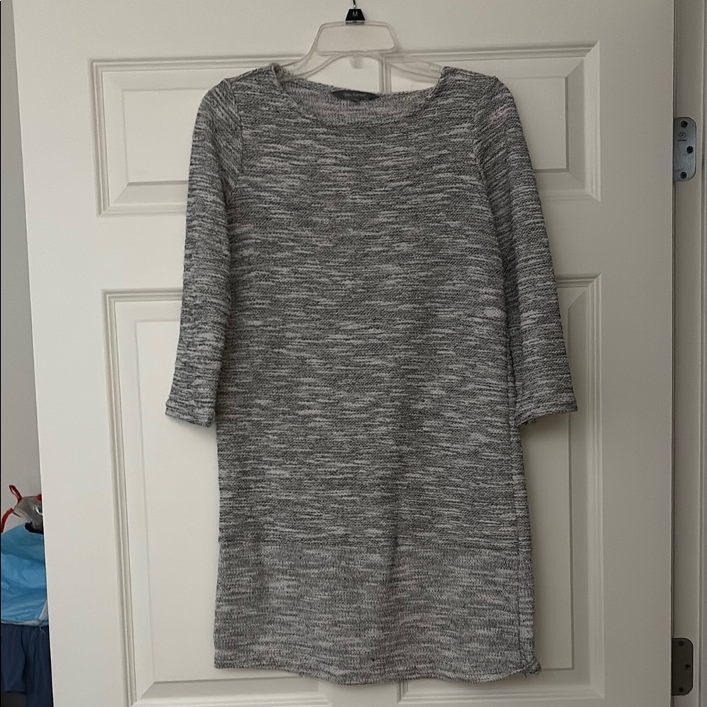 Daisy Fuentes Heathered Gray Long Sleeve Dress